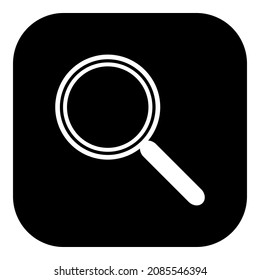 Magnifier and app icon on white