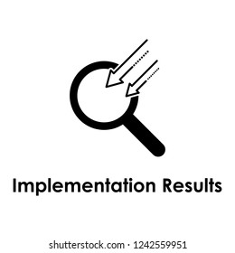 magnifier, arrow, implementation results icon. Element of business icon for mobile concept and web apps. Detailed magnifier, arrow, implementation results icon can be used for web