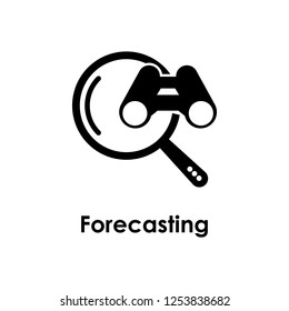 magnifier, binoculars, forecasting icon. One of business icons for websites, web design, mobile app
