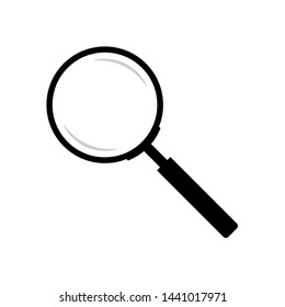 Magnifier black graphic icon. Loupe sign isolated on white background in flat design. Vector illustration