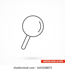 magnifier black vector icon line linear style on the background. Best icon 10 eps illustration