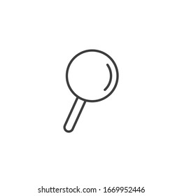 magnifier black vector icon line linear style on the background. Best icon 10 eps illustration
