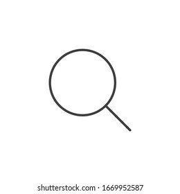 magnifier black vector icon line linear style on the background. Best icon 10 eps illustration