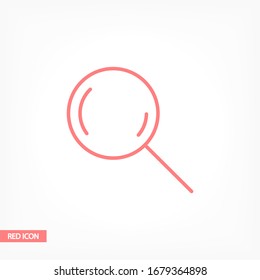 magnifier black vector icon line linear style on the background. Best icon 10 eps illustration