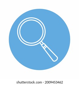 Magnifier - Blue Moon Style.  simple illustration. Editable stroke. Design template vector.Vector file.
.EPS 10