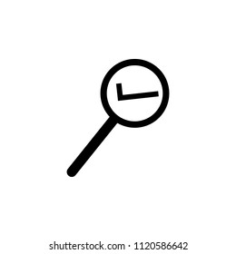 Magnifier check mark search approve isolated vector icon on white background