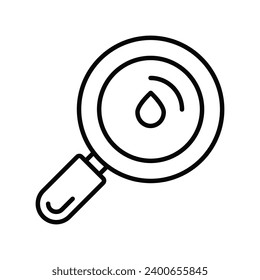 Magnifier with color drop, concept vector of color search, research