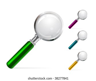 Magnifier color vector illustration