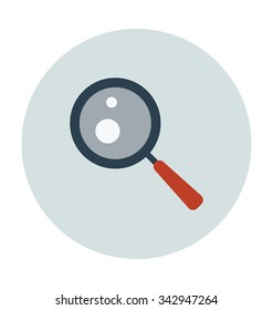 Magnifier Colored Vector Illustration 