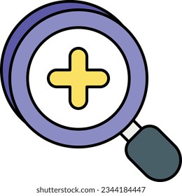 magnifier colour outline icon design