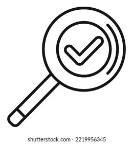 Magnifier comparison icon outline vector. Scale balance. Money finance