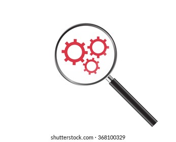 Magnifier Concept with web icon, Vector Illustration EPS 10.