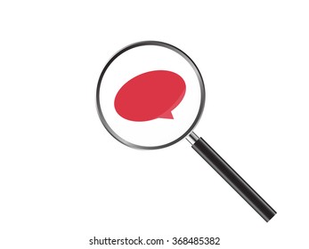 Magnifier Concept with web icon, Vector Illustration EPS 10.