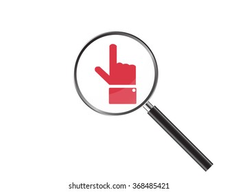 Magnifier Concept with web icon, Vector Illustration EPS 10.