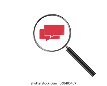 Magnifier Concept with web icon, Vector Illustration EPS 10.