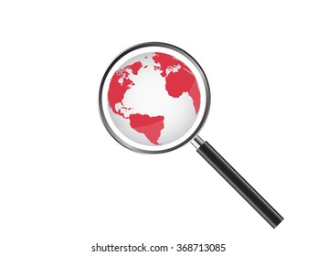 Magnifier Concept with web icon, Vector Illustration EPS 10.