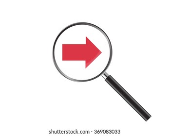Magnifier Concept with web icon, Vector Illustration EPS 10.