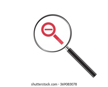 Magnifier Concept with web icon, Vector Illustration EPS 10.