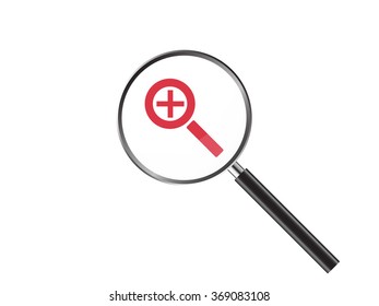 Magnifier Concept with web icon, Vector Illustration EPS 10.