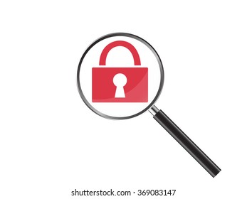 Magnifier Concept with web icon, Vector Illustration EPS 10.