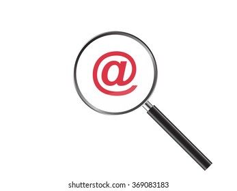 Magnifier Concept with web icon, Vector Illustration EPS 10.