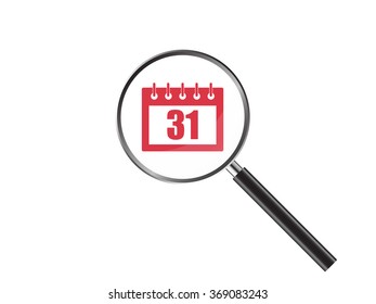 Magnifier Concept with web icon, Vector Illustration EPS 10.