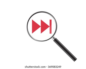 Magnifier Concept with web icon, Vector Illustration EPS 10.