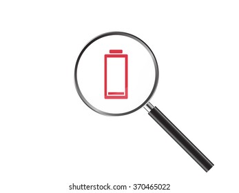 Magnifier Concept with web icon, Vector Illustration EPS 10.