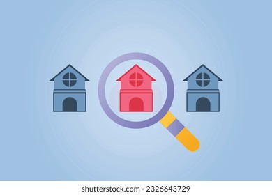 Magnifier Concept with web icon.Vector Design Illustration.