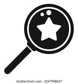 Icono de credibilidad del amplificador vector simple. Confianza en el cliente. Calidad en línea