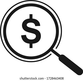 Icono de amplificador y dólar. Ilustración del vector 