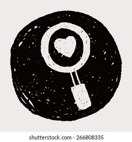 Magnifier doodle drawing