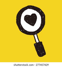 Magnifier doodle drawing
