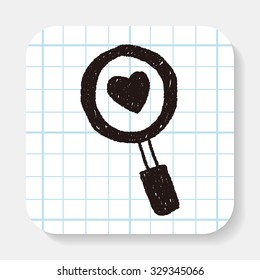 Magnifier doodle drawing