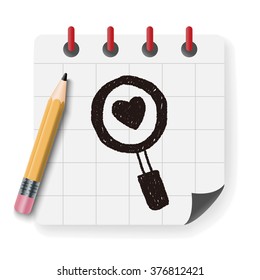 Magnifier doodle drawing