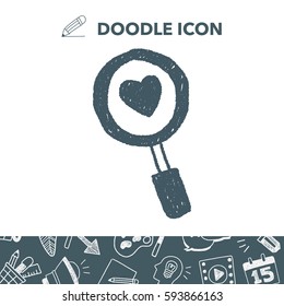 Magnifier doodle drawing
