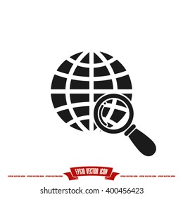 Magnifier Earth Icon