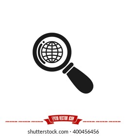 Magnifier Earth Icon