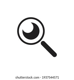 Magnifier with eye icon design isolated on white background