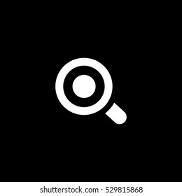 magnifier eye icon, isolated, white background