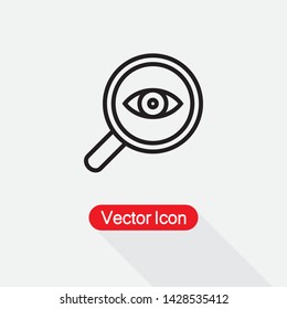 Magnifier With Eye Icon Vector Illustration Eps10