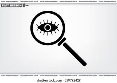 Magnifier and eye icon vector illustration EPS 10