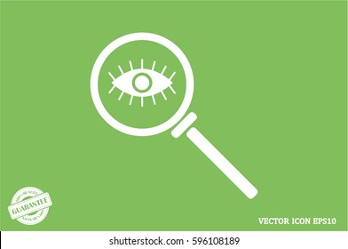 Magnifier and eye icon vector illustration EPS 10