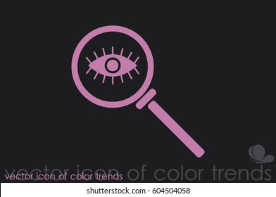 Magnifier and eye icon vector illustration EPS 10