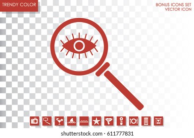 Magnifier and eye icon vector illustration EPS 10
