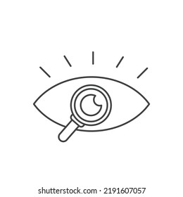 Magnifier With Eye  Icons  Symbol Vector Elements For Infographic Web