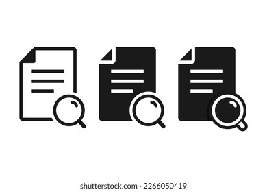 Magnifier file document icon. Illustration vector