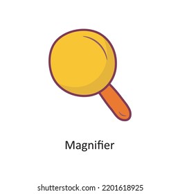 Magnifier Filled outline Icon Design illustration. Media Control Symbol on White background EPS 10 File