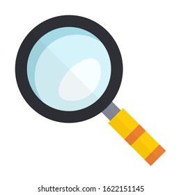 Magnifier flat color vector icon