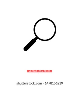magnifier flat icon illustration template